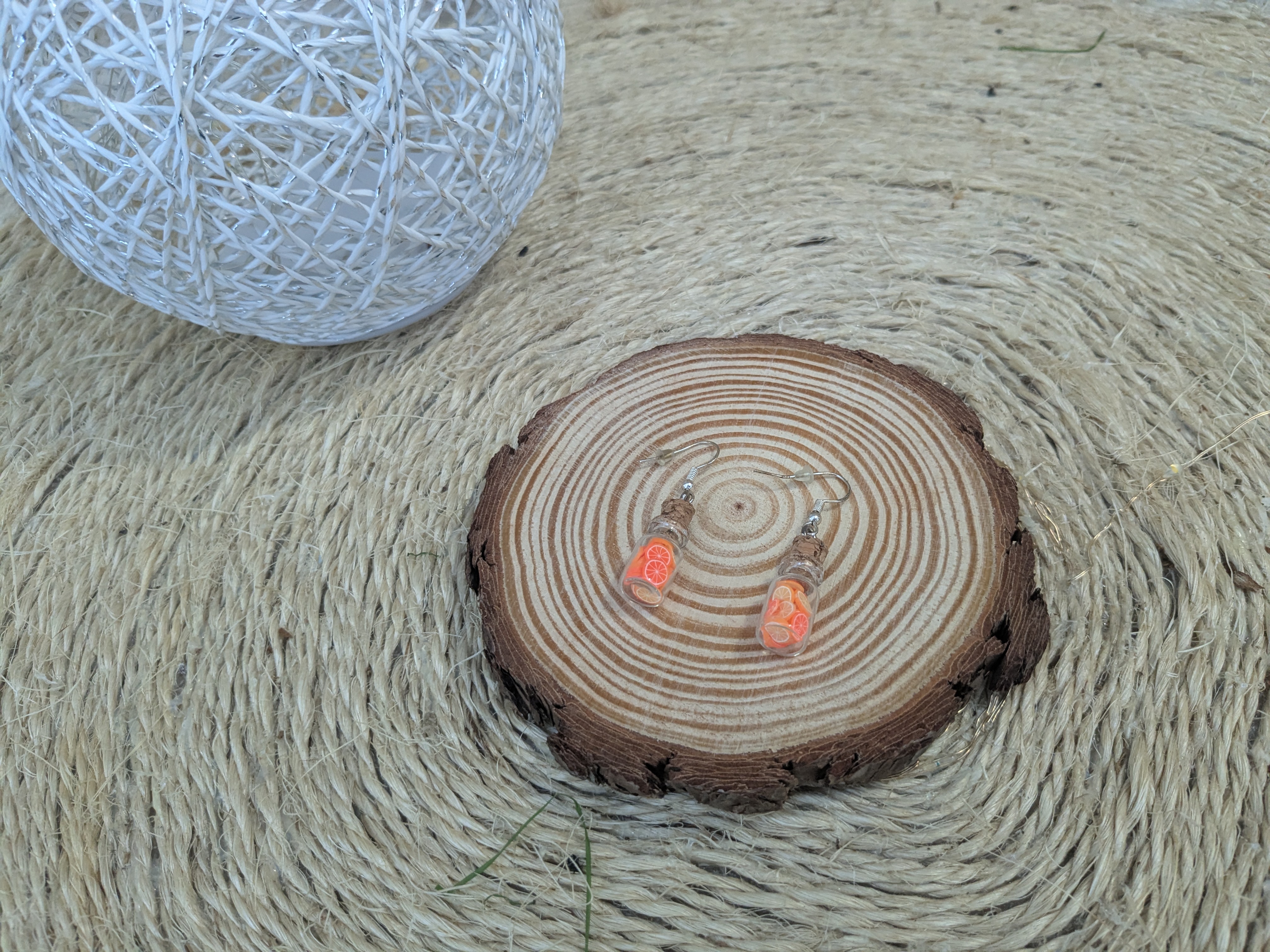 Boucles d'oreilles Tranche d'Orange