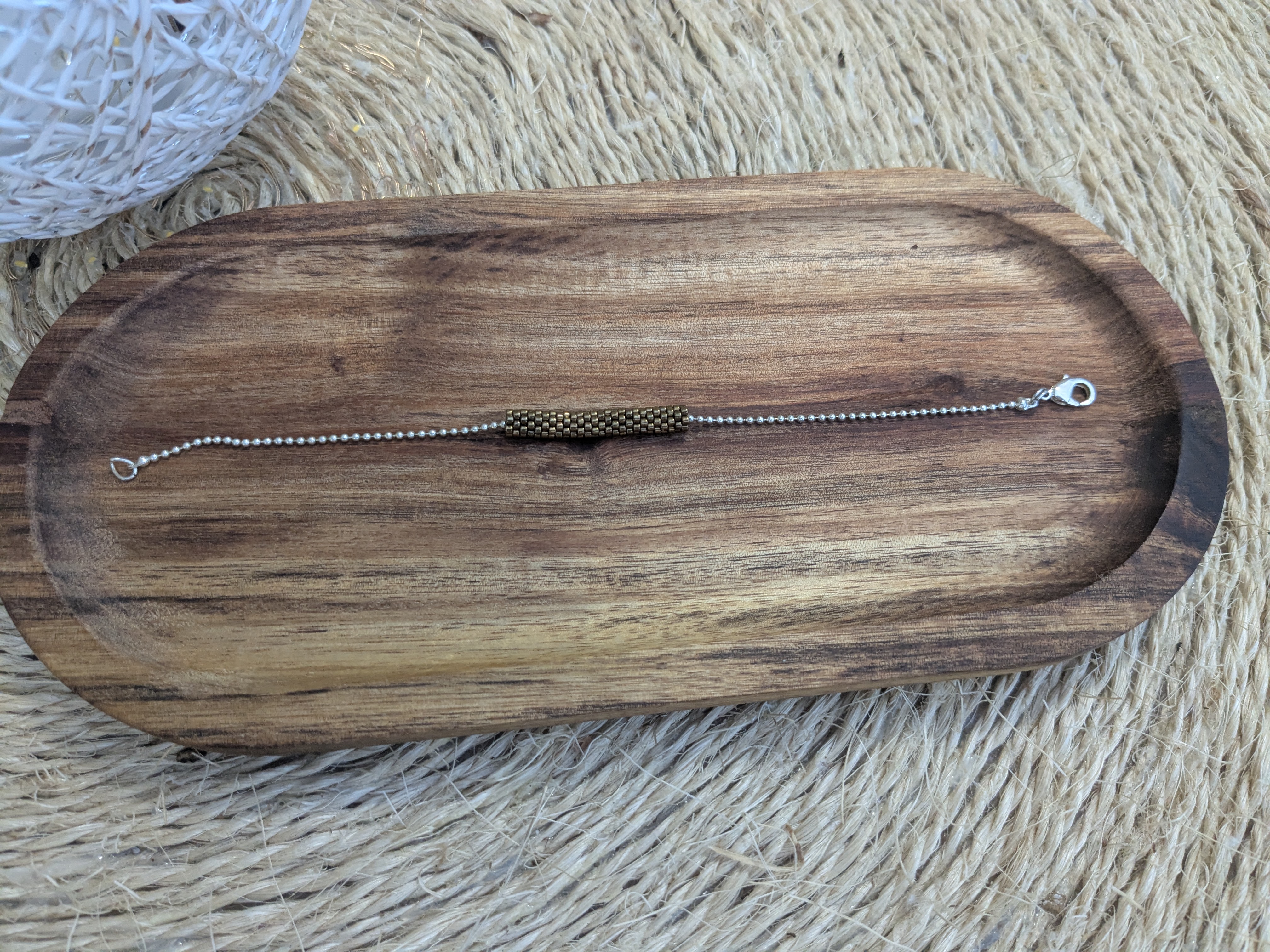 Bracelet Barrette en perles Bronze - Image 2