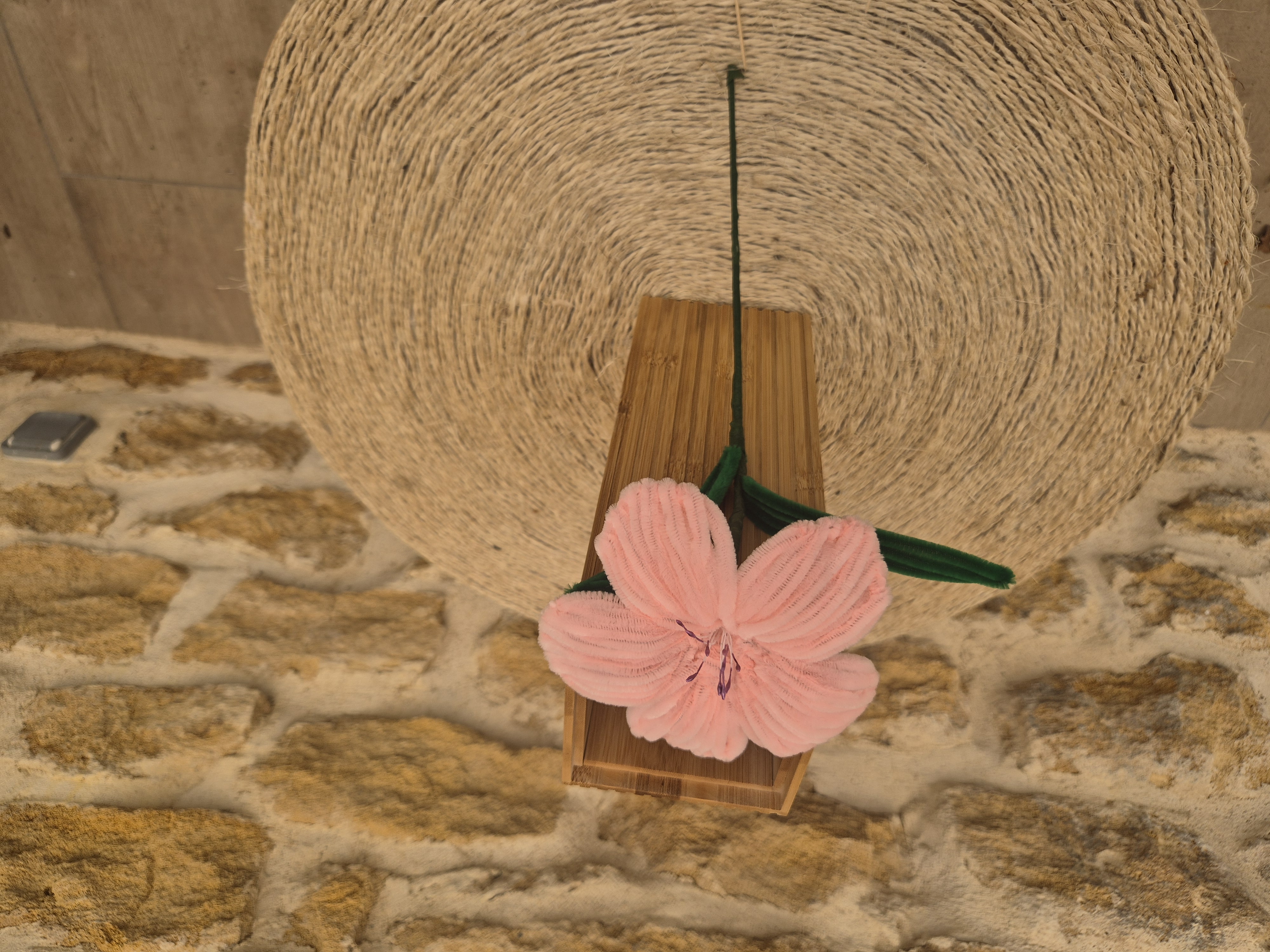 Lys cure pipe rose pistilles violets