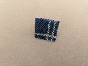 Bague en perles tressées Tartan